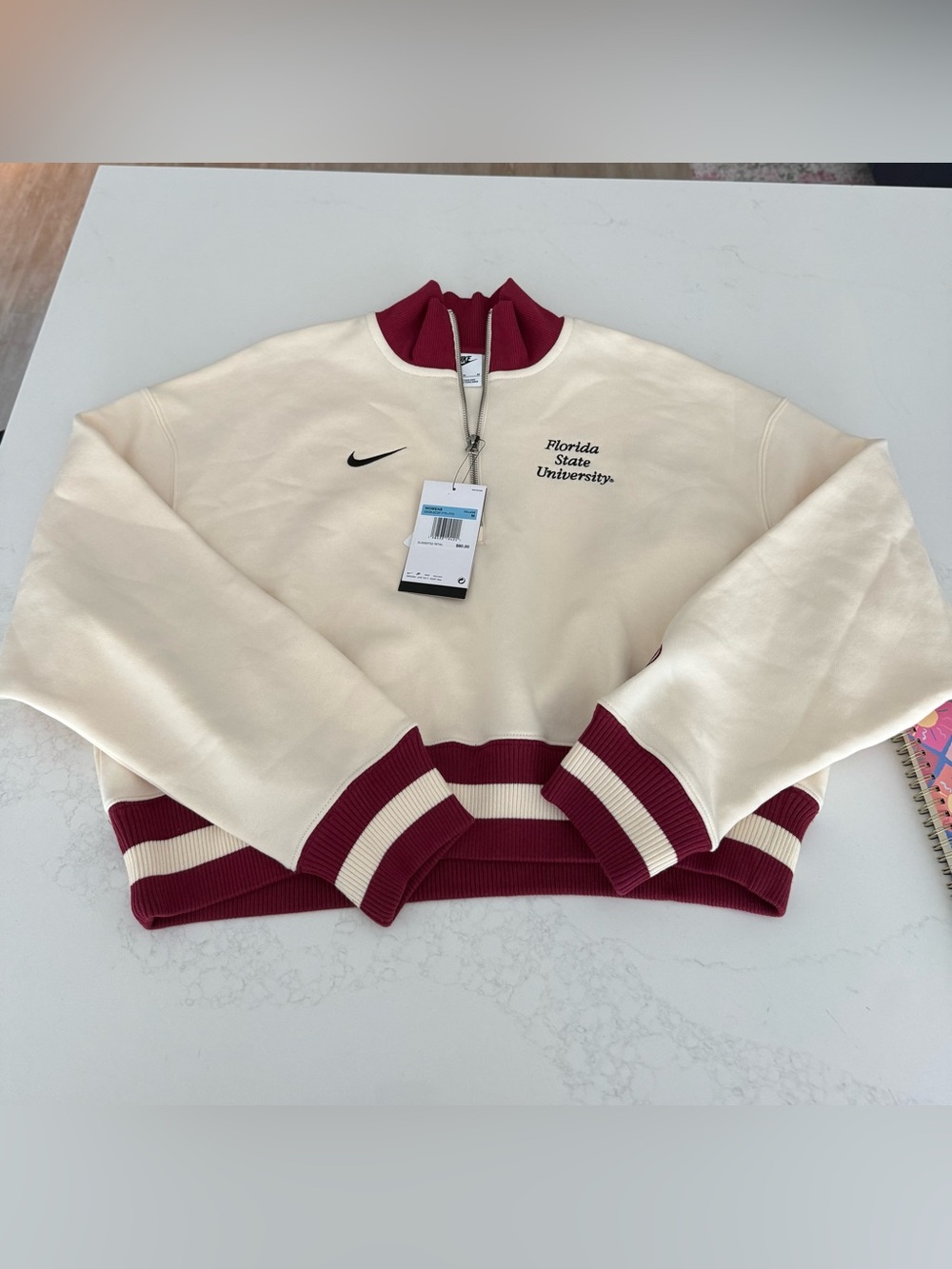 florida state university oversized quarter zip